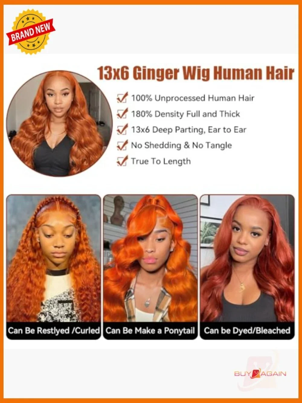 Human Hair Lace Front Wig Body Wave 200 Density Glueless Pre Plucked